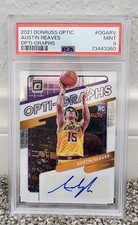 2021 Donruss Optic Austin Reaves Opti-Graphs 89/99 Rookie Signature PSA 9