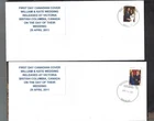 Canada # 2464, 2465 FIRST DAY COVERS ROYAL WEDDING KATE & WILLIAM BS31741