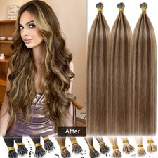 150g 150pcs Nano Ring Beads Remy Human Hair Extensions Micro Loop Full Head Long