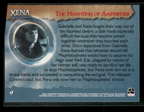 2001 Rittenhouse Xena Season 6 #9 Gabrielle and Xena fought their way out of the - Picture 2 of 2