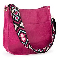 Vegan Leather Crossbody Fashion Shoulder Bag Purse with Adjustable A5-rose