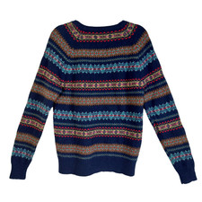 J Crew Lambswool Nordic Sweater Mens Large Fair Isle Outdoors Ski Classic Winter