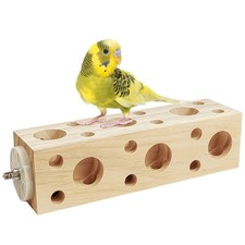 Natural Bird Wooden Block Chewing ToyParakeet Toys Bird Cage Accessories for ...