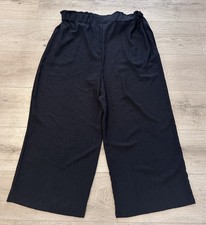 Tahari Pants Women’s Size XL Black Flowy Beach Wide Leg Elastic Waistband