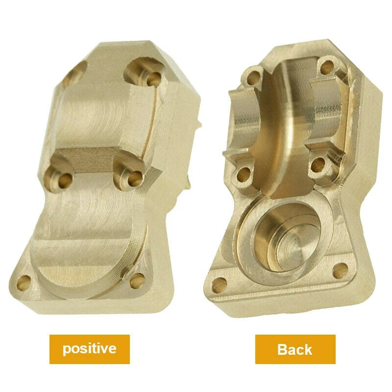 2Pack Brass Axle Diff Housing Cover For Axial SCX24 90081 1/24 RC Car Upgrade - Image 2 of 4