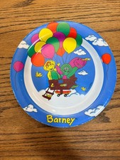 Barney Dinosaur 1992 Vintage Melamine Dinner Plate Lyons Group GUC 90s