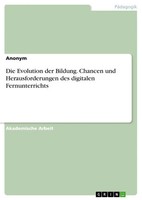 Anonymous | Die Evolution Der Bildung. Chancen Und Herausforderungen Des...