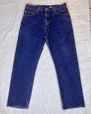 Vintage Levi's 505 Made in USA Jeans Dark Wash 36x30 True Fit 33x29.5 Straight W