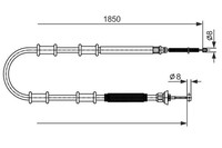 Bremsseil Seilzug Feststellbremse Bosch 1 987 482 592 FüR Fiat Doblo Cargo