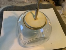 Rare Vintage Marlin Mid century Clear Glass Cube Pendant Light Retro Kitsch 