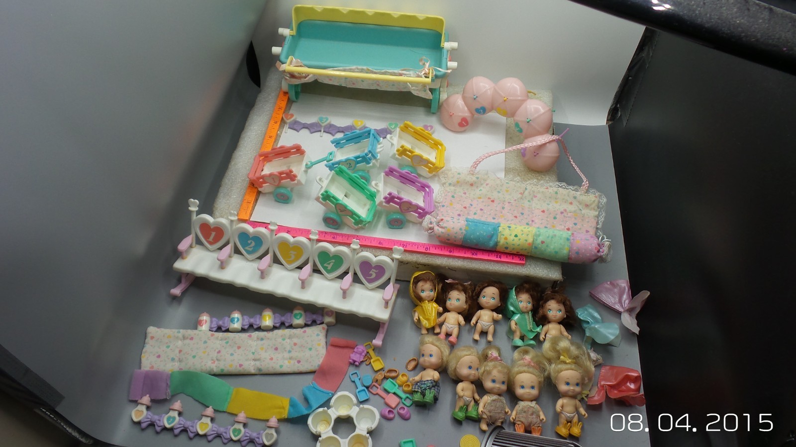 Large Vintage Tyco Quints Lot WITH 10 DOLLS AND Accessories