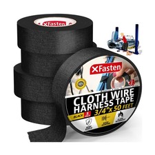 XFasten Wire Harness Tape, 3/4-Inch x 50-Foot 5-Pack , High Temp Wiring Loom...