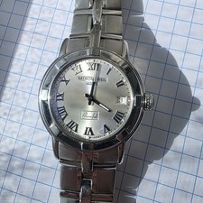 RAYMOND WEIL PARSIFAL St. Steel Watch Model 9541 with Silver Roman Dial