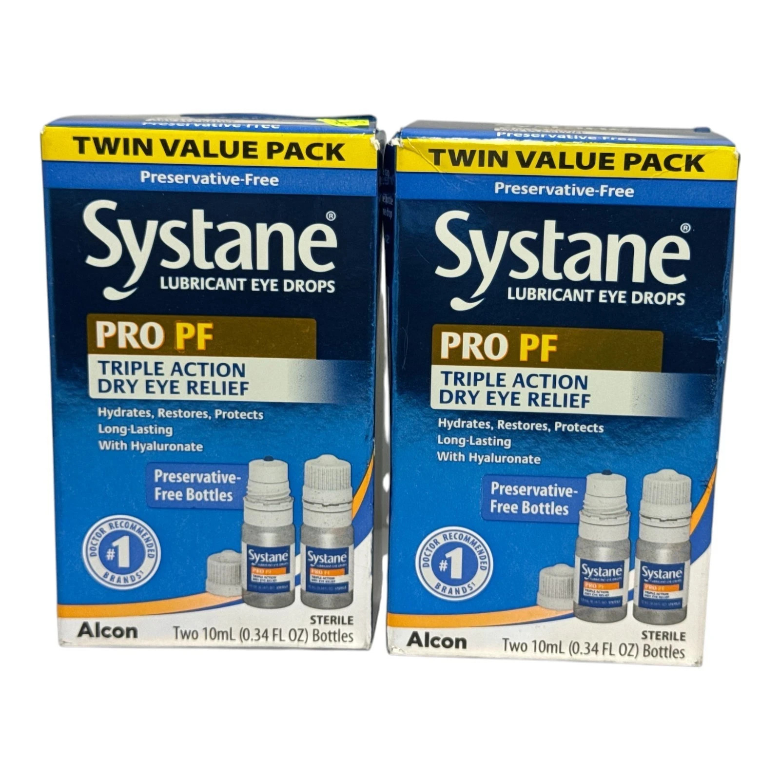 LOT OF 2 Systane Lubricant Eye Drops PRO PF Dry Eye Relief EXP-5/26