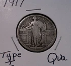 1917 Type I US Standing Liberty SILVER Quarter! "Philadelphia" Mint!