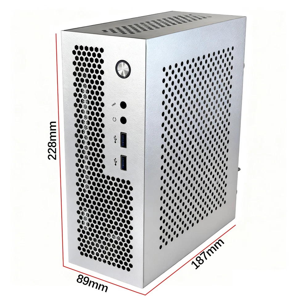 A09 Mini ITX Chassis HTPC Portable Computer Case Support PCIe 1 U Power Supply - Image 2 of 4