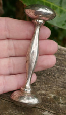 Vintage Dated 1964 Webster Sterling Silver Dumbbell Shaped Baby Rattle / Teether