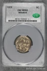 BETTER DATE CAC MS65 1923 BUFFALO NICKEL - WITTER BRICK SIGNATURE - 5c (BC31)