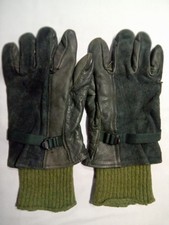 US Military Black Leather Light Duty Utility Gloves with Liner Size 5