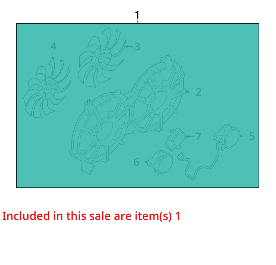 Infiniti QX70 2014 3,7 L conjunto de ventilador de refrigeración del radiador 137 k OEM Foto 4 de 4