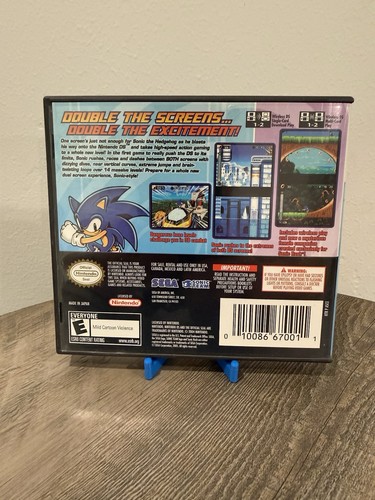 Nintendo DS Sonic Rush Game Case Cover Art Instruction Manual *NO GAME* - Picture 2 of 3