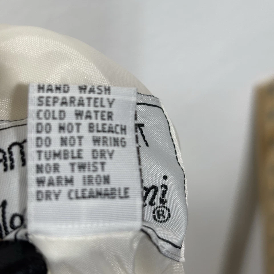 Chaqueta De Colección Oleg Cassini Marfil Con Cuentas Seda Grande Declaración Artística Retro Años 70 80 Foto 4 de 4