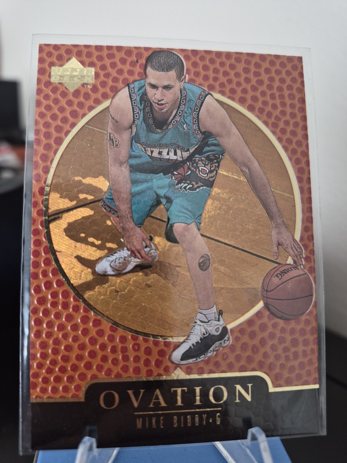 1998-99 Upper Deck Ovation #72 Mike Bibby Gold /1000 RC Grizzlies