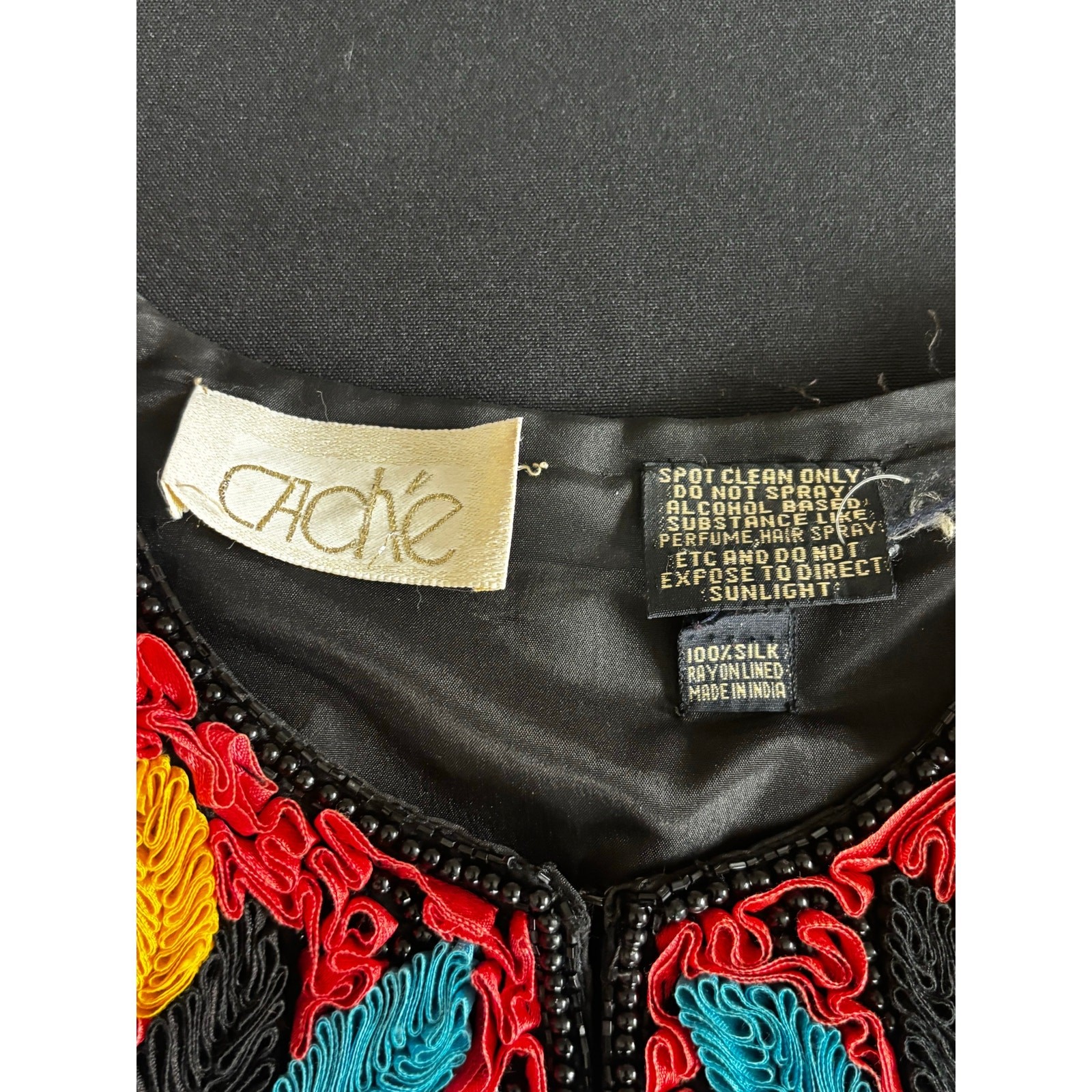 Vintage Cache Silk Art Jacket - image 4