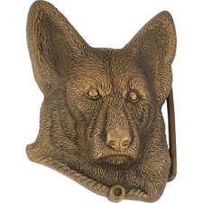 New Brass German Shepherd Gsd Dog K9 Police Belgian Shepard NOS Vtg Belt Buckle