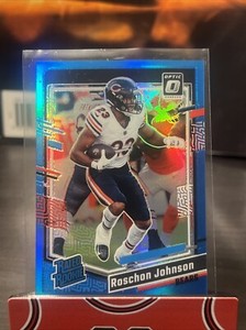 2023 Panini Donruss Optic Aqua Prizm #217 Roschon Johnson 208/299 Chicago Bears