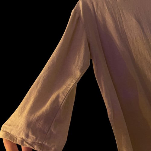 Jaclyn Smith Leinen klassische Knopfleiste Tunika Oberteil Langarm Relaxed Fit - Bild 6 von 8