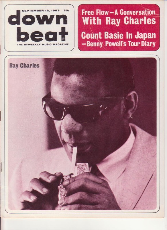 Down Beat Jazz Music Magazine- September 12, 1963- Ray Charles