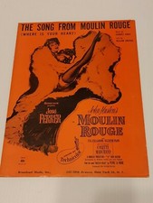 1953 THE SONG FROM MOULIN ROUGE WHERE IS YOU HEART music sheet