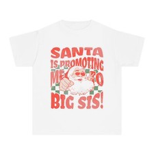 Santa's Big Sis Promotion Tee, Christmas Pregnancy Reveal