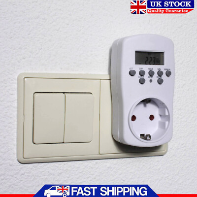 ELEKTRONISCHE 24 STUNDEN 7 TAGE 13A NETZSTECKER DIGITALE ZEITSCHALTUHR STECKDOSE UK