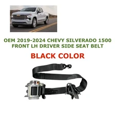 2019 20 21 22 23 2024 Chevy Silverado 1500 front left side seat belt BLACK
