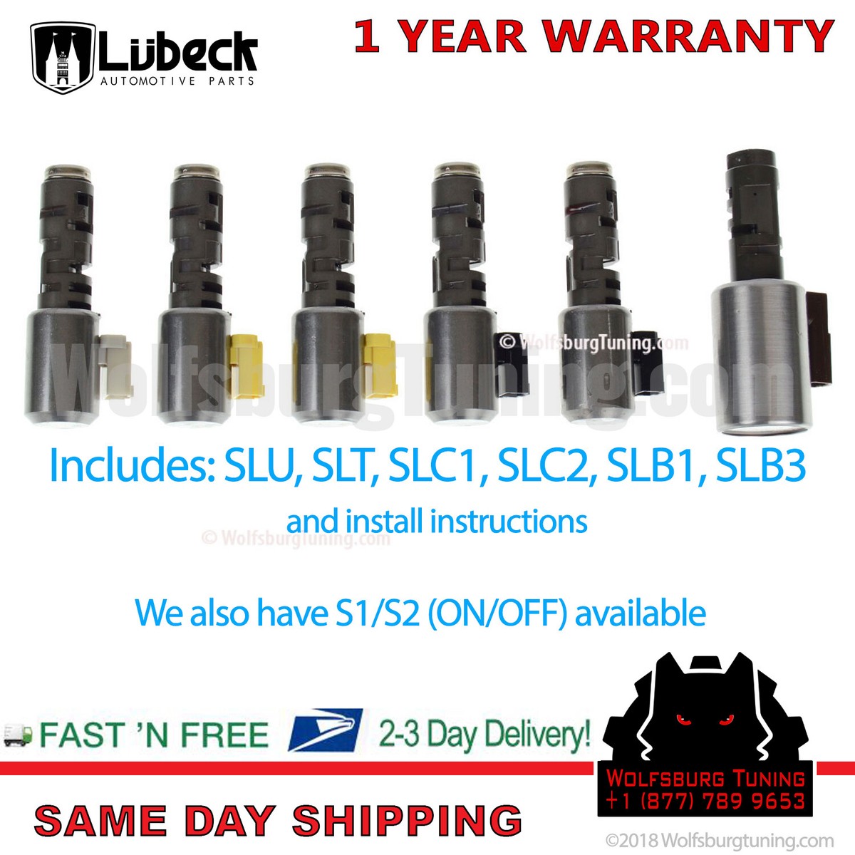 Mini Cooper 6 Speed Transmission Trans Solenoid Set 6F21WA JWS R53