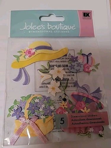 Jolee's Boutique Easter Hatboxes Stickers Spring  Dimensional Scrapbook NOS HTF - Picture 11 of 11