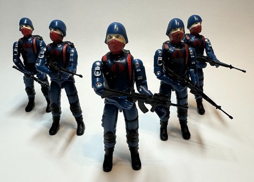 Black Major Custom GI Joe Cobra Elite Red Mask Soldier 3.75" Strike Team Lot (5) - Picture 3 of 9