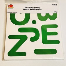Classroom Bulletin Board Punch Cut Letters Green 217Pcs