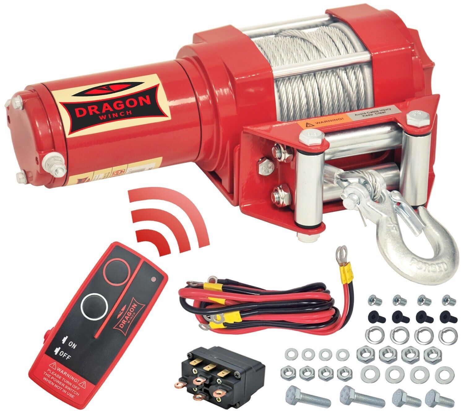 Verricello elettrico Dragon Winch Maverick 3500 libbre 1588 kg, 12 V | Cavo...