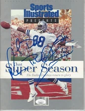 MICHAEL IRVIN AUTOGRAPH SPORT ILLUSTRATED COMMEMORATIVE ISSUE MAGAZINE JSA CERT