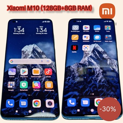 Xiaomi Mi10 5G 6,67'' Smartphone 128GB 8GB RAM 108MP AI Quad-Kamera MIUI 12 