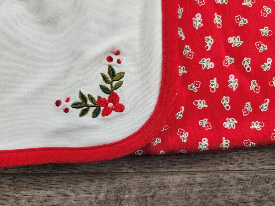 Bebé Niña Nueva Gymboree Vintage Cascanueces Flor Roja Bebé Envoltura Manta Foto 2 de 4