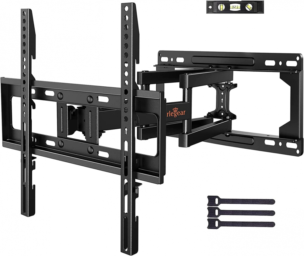 Full Motion TV Wall Mount Bracket Swivel Articulating Extension Tilt Black