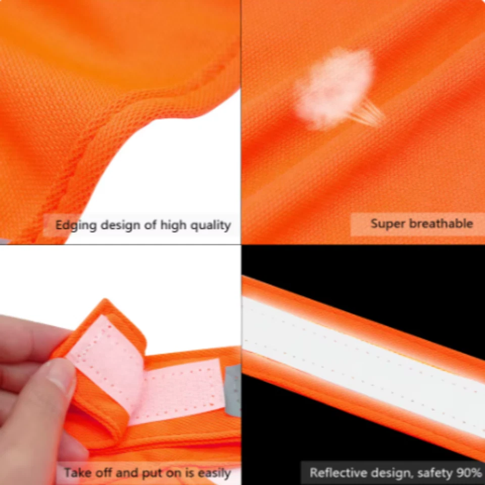 Colete de segurança reflexivo para animais de estimação ao ar livre fluorescente para cães jaqueta de visibilidade para animais de estimação - Imagem 3 de 4
