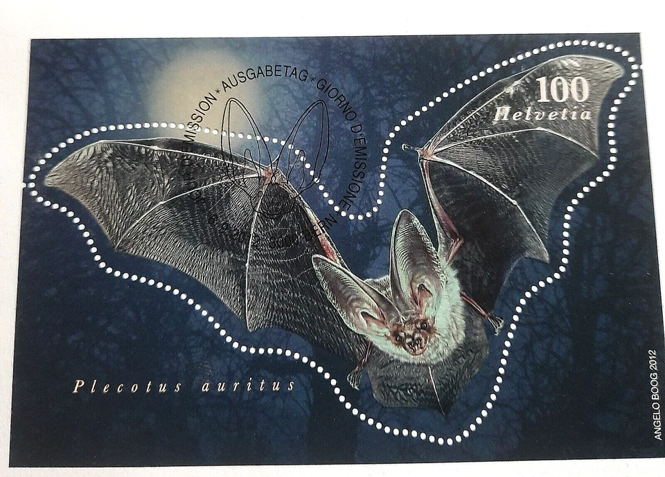 Switzerland - "BROWN LONG-EARED BAT" Unique MS FDC 2012 - Image 4 of 4