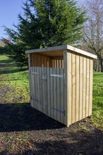 Heavy Duty Double Wheelie Bin Store with Waterproof Felt Roof