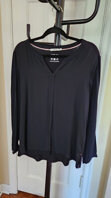 Cecil Women's Shirt Blouse Size L Black Long Sleeves