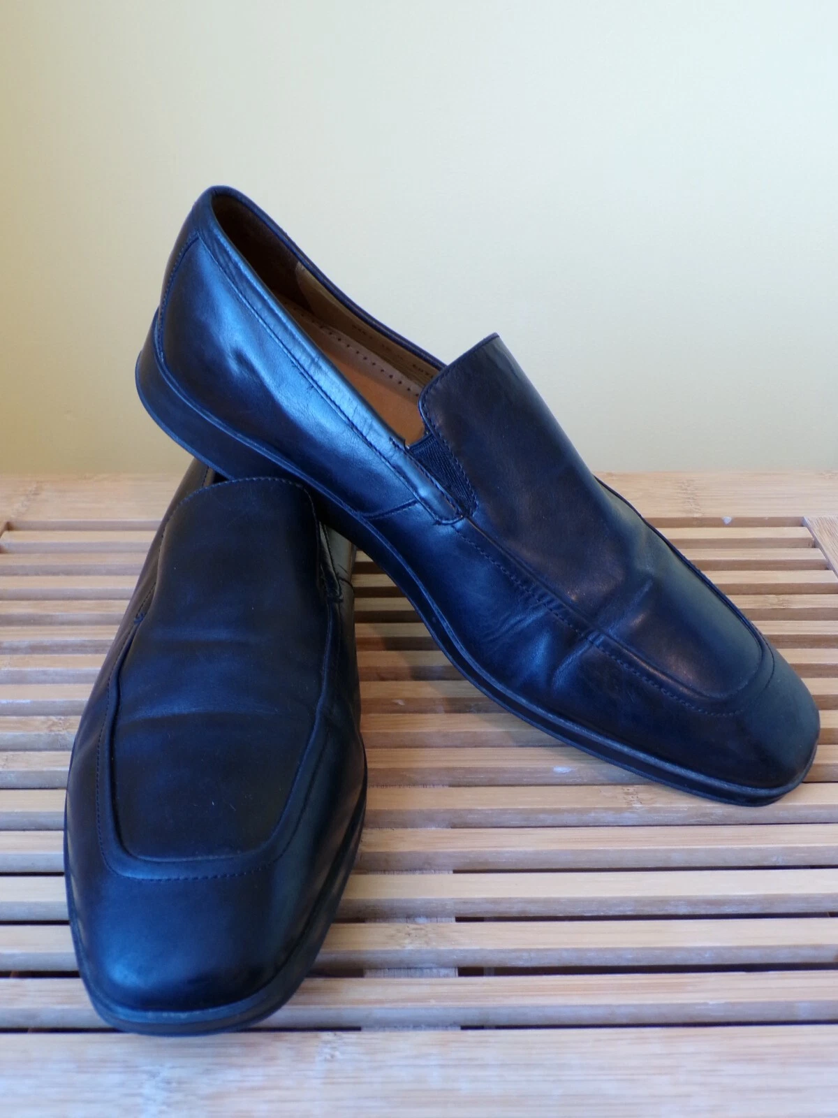Scarpe mocassino Cole Haan NikeAir in pelle da uomo 10M slip on nere
